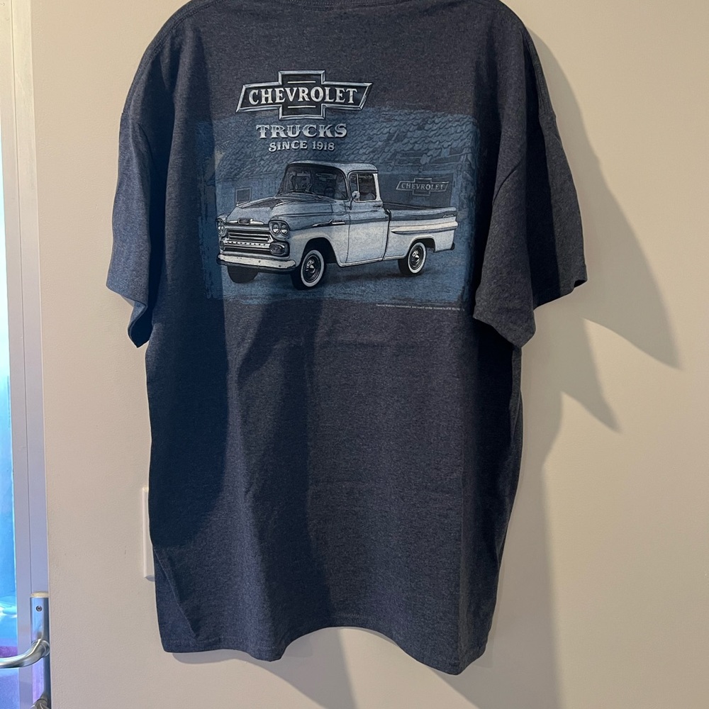 Chevrolet Trucks Since 1918 Men's Blue T-Shirt Sz. XL MSRP: $25+tax *NWT - Picture 5 of 8